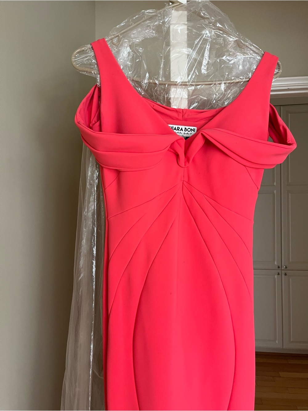Chiara Boni La Petite Robe Off Shoulder Mermaid Dress Fard Color
